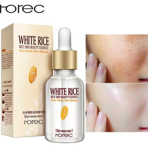 HOREC Anti Wrinkle White Rice Whitening Serum Anti Aging Face Moisturizing Cream Face Fine Lines Acne Treatment Skin Care 15ml