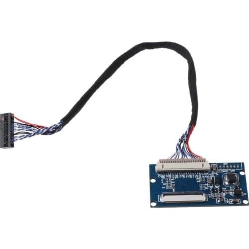 1Set LVDS 20 to 40Pin TTL Signal LCD Converter Board for 7-10.1" LCD Panel Cable 667C