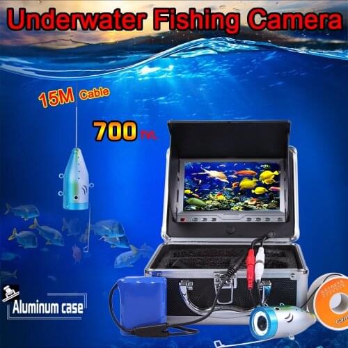 15Meters Deepth of Super Mini 700TVL Underwater Camera & 3.5" Digital LCD Monitor Kit with Anti-sunshine Cover & Aluminum Case