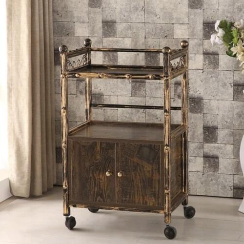 360 Stunning retro new car hairdressing car three-story beauty salon barber hair salon push tool cart trolley