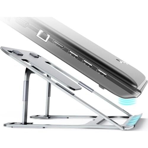 For Computer ipad Notebook Macbook Aluminum Alloy Adjustable Laptop Stand Desktop Laptop Holder Notebook Stand Foldable