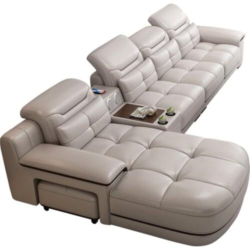 Nordic Luxury Sofa Head Medium Thick Leather Size Living Room