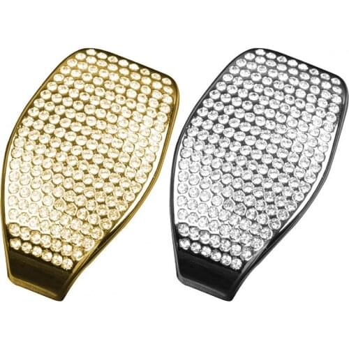 Gear Shift Knob Trim Shiny Rhinestone Inlaid Gear Shifter Knob Sticker Decor for Hondas Civices 10 Generation