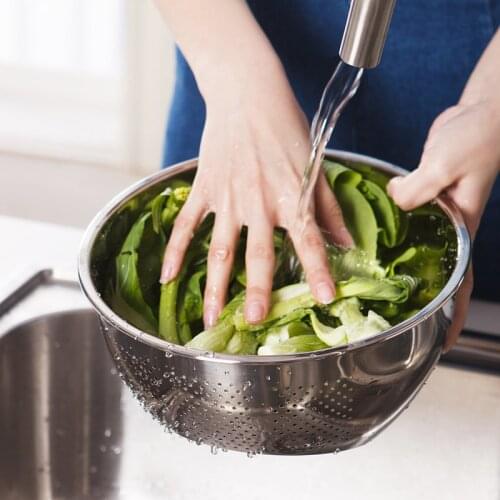 Stainless Steel Mesh Micro-Perforated Strainer Colander Vegetable Rice Washing Colander Kitchen Fine Food Colander Strainer