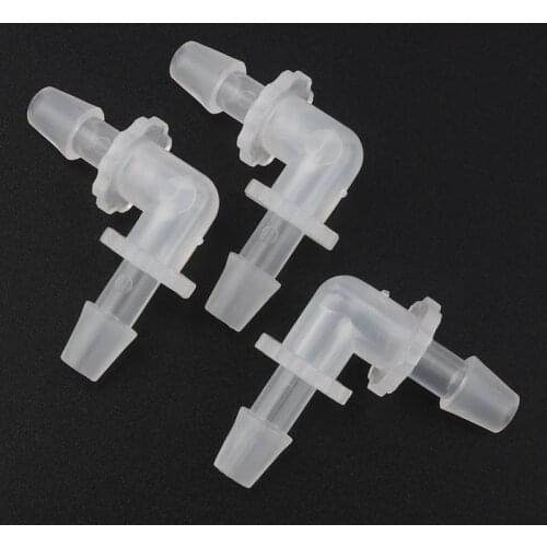 5pcs 1.6mm-11.1mm PP Plastic Equal Elbow Connectors Pipe Joint Aquarium Fish Tank Aerator Fittings Air Pump Pagoda Hose Joints