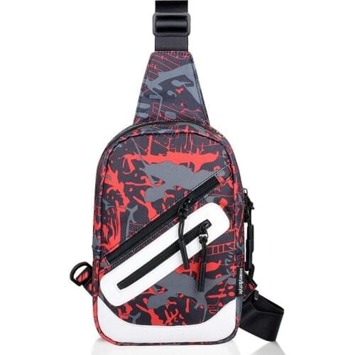 USB Charge Crossbody Bags for Men Messenger Chest Bag Young Student Pack Casual Bag Waterproof Oxford Single Shoulder Strap Pack