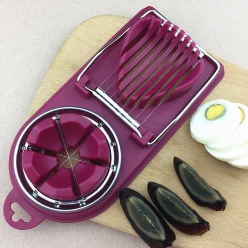 Creativity Wire Cutting Egg Cutter Slice Petal Dual Purpose Stainless Steel Multifunction Fruit Slices Kitchen Tools Accessories