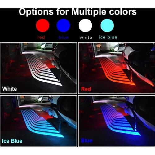 Motorcycle car Universal Angel Wings LED Welcome Lights Motor Door Courtesy Projector Light Puddle 12V White /Red/Blue/ RGB