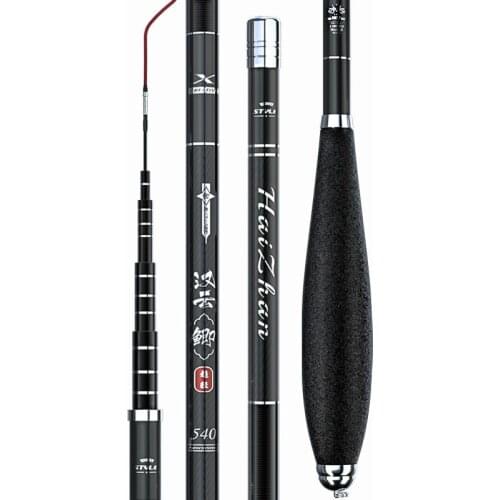 High Quality Super Light Hard 2.7m-5.4m Fishing Rod Carbon Fiber Hand Pole for Carp and Squid Canne Fishing Tackle Vara De Pesca