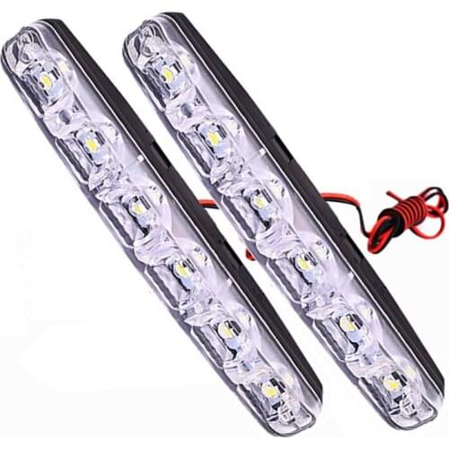 WTS 2pcs Car styling DC12v led daytime running light accessories for car bulb white 6000k Automobile Fog Lamps for toyota