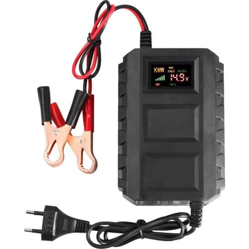 1Pcs 12V 20A Car Full Automatic Car Battery Charger Intelligent Fast Power Wet Dry Lead Acid Battery Charger With Digital LCD