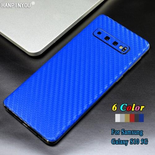 For Samsung Galaxy S10 5G Plus S10e Rear Cover Back Decal Skin 3D Carbon Fiber Phone Protective Sticker Film