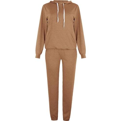 Women Sports Outfit Autumn Long Sleeve Hoodie Sweatshirt Skinny Pants Tracksuit Sports Outfit women Skinny Pants Tracksuit