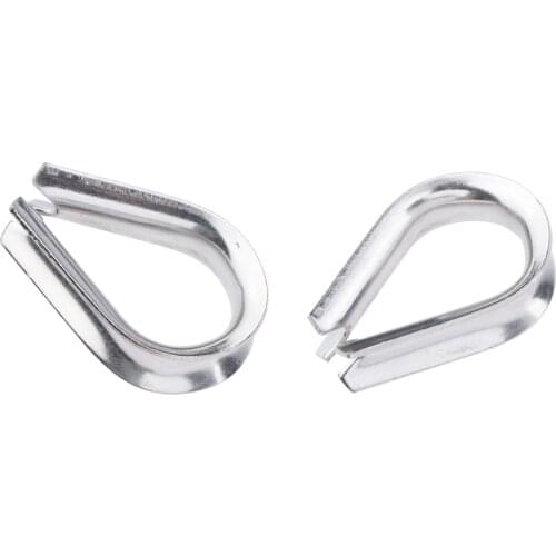 2pieces Wire Cables Lug Rigging Stainless Steel 304 3/8 '' Diameter