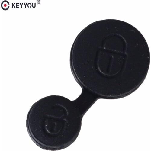 KEYYOU 2X Rubber Buttons Pad 2 Buttons For Citroen Saxo Xsara Picasso Elysee Fob Replacement Car Key Shell Case Cover