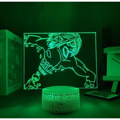 Anime Lamp Attack on Titan 3d Lamp Light for Bedroom Decoration Kids Gift Attack on Titan 3D LED Night Light shingeki no kyojin