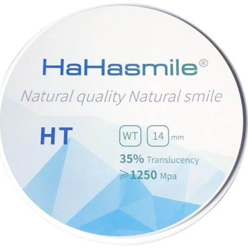 1 Piece HT Zirconia Block Dental Lab CAD CAM Open Weiland System Ceramic Zirconia Block 98mm*10/12/14/16/18/20/22/25mm