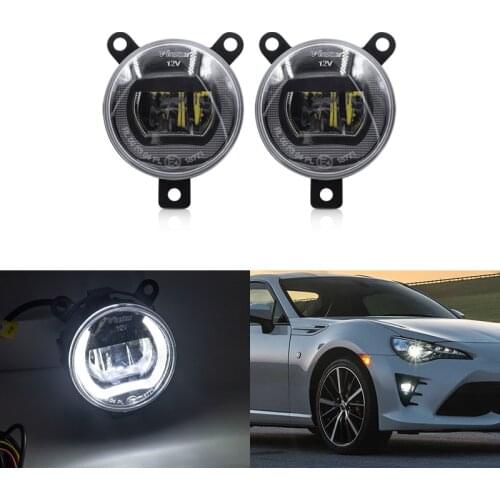 For Subaru BRZ 2017- For Toyota GT86 2017- White DRL Halo Front Bumper Led Fog Light Assembly Kits