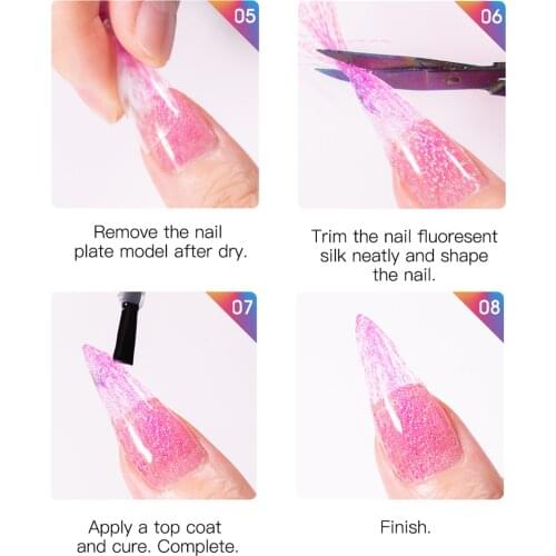 Fluorescent Luminous Nail Art Strands Strips Line Glow in the Dark Nail Art Silks Decorations for Salon Party MH88