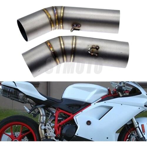 Motorcycle Exhaust Muffler Middle Link Pipe For Ducati 1098 1098S 2007 2008 1198 1198S 2009-2011 848 2008 09 2010 1098R Slip-on