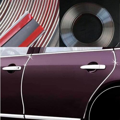 Chrome Car Styling Decoration Moulding Trim Strip Tape For Seat Mii Lbiza5 Toledo Ateca Alhambra 5D SC Leon Car Accessories