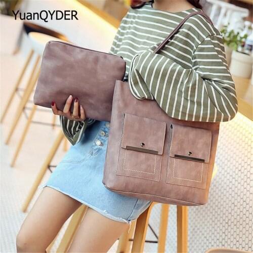 Composite Bags High Quality Leather Ladies Shoulder Bag New Solid Color Women Large Capacity Handbag Multifunctional Travel Bags