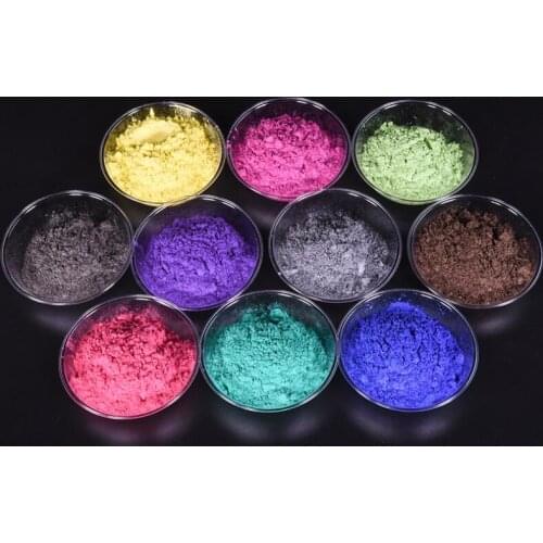 Cosmetics Colorful Mica Pigment Powder (10g x 10 bag )