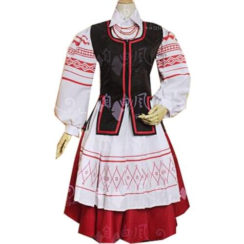 2016 Axis Powers Hetalia APH Cosplay Costume Belarus Natasha Sex Reversed Cosplay Dress