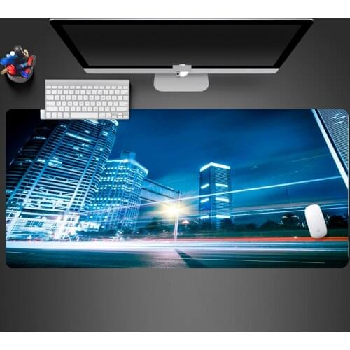 Mouse Pad City Street Scenery Mouse Pad High Quality Team Player Favorite Fast Rubber Big Play Mat Computer Game Table Mat Gifts