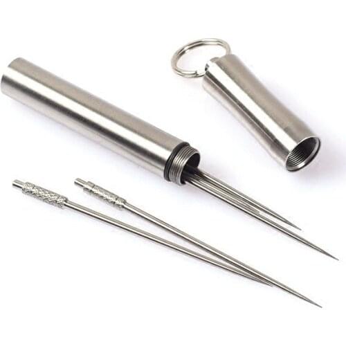 3 toothpicks and 1 box Stainless Steel Portable Outdoor Mini Barrel Sealed Waterproof Travel Creative Receiving Toothpick Box