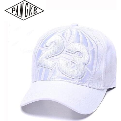 PANGKB Brand 23 CURVED CAP white BROOKLYN adjustable hip hop baseball cap for men women adult outdoor casual sun snapback hat