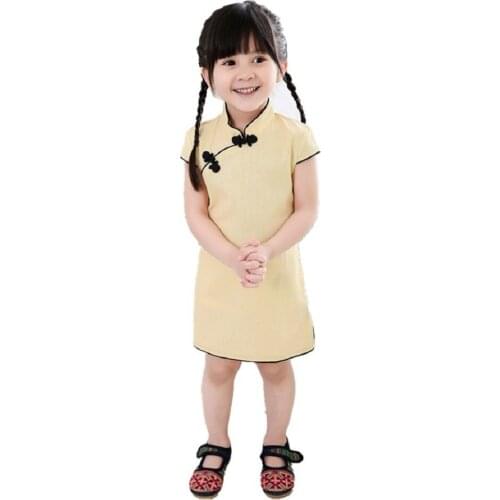 Chinese Style dress baby girl clothes summer style vestidos infantis QIPAO cheongsam chi-pao