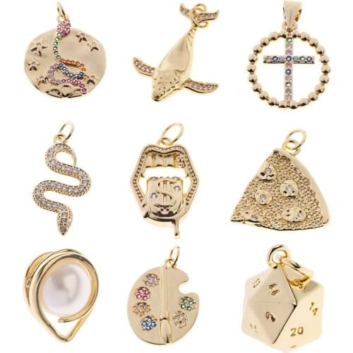 DIY Jewelry Animal Pendant Charm Handmade Supplies Necklace Earrings Bracelet Metal Copper Womens Fashion Accessories