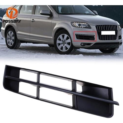 POSSBAY Right Side Grill Car Cover for Audi Q7 MK1 2010-2015 Facelift Front Lower Grill Racing Grille Front Bumper Protect Parts