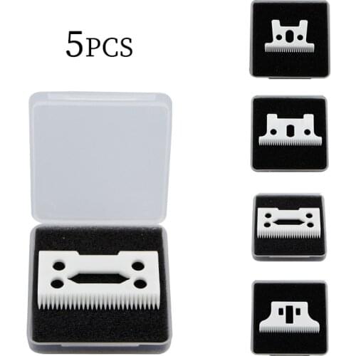 5Pcs Professional Hair Clipper With Heat-Resistant Ceramic Blade, Trimmer Replacement Blade, For Wahl/Andis Haircut Tool