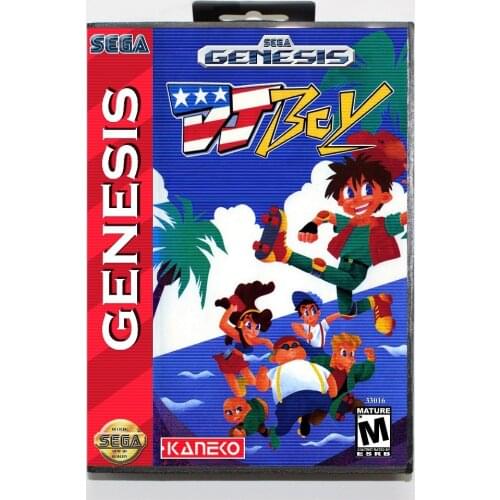 Hottest 16 bit Sega MD game Cartridge with Retail box - DJ Boy game card for Megadrive Genesis system