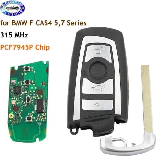 Silver Side NEW Keyless 4 buttons Smart Remote key for BMW F CAS4 5 Series 7 Series with PCF7945P Chip Smart Key 315mhz