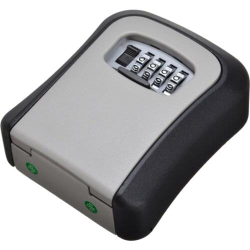 Key Safe Box Aluminium Alloy Home Safety Password Security Lock Storage Boxes with 4 Codes KS008 for Outdoor Indoor Use