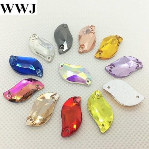 Link 2 :6x12mm,10x20mm,15x30mm All Size&Colors S Shape Sew on Stone Flatback 2 Holes Glass Sewing Crystals