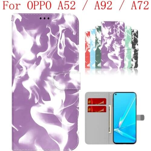 Sunjolly Case for OPPO A52 A92 A72 Wallet Stand Flip PU Phone Case Cover coque capa OPPO A52 A92 A72 Case OPPO A52 A92 A72 Cover
