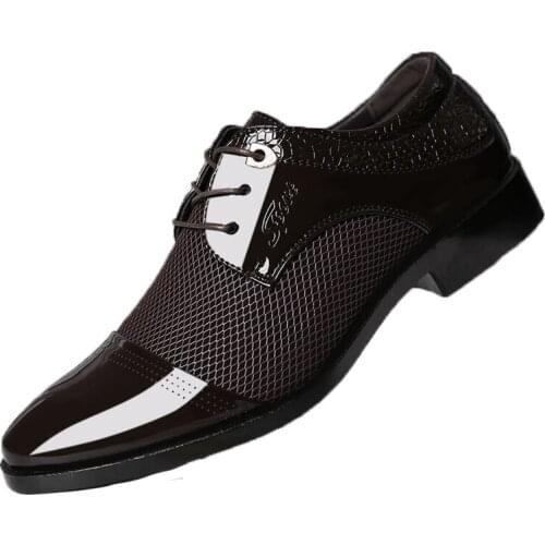 Men Dress Shoes Quality Men Formal Shoes Lace-Up Men Business Oxford Shoes Brand Men Wedding Pointy Shoes Big Size 38-48 italian