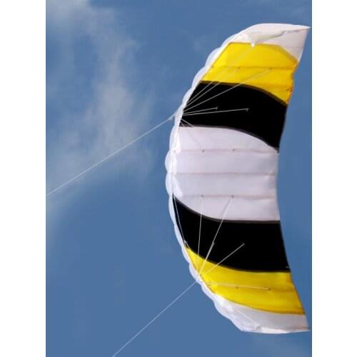 High Quality Power Dual Line Stunt Parafoil Parachute Beach Kite For Beginner Outdoor For Fun Gift