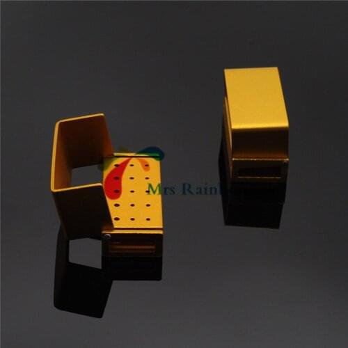 2/Pcs Dental 15Hole Burs Holder Blocks Aluminium Autoclavable Sterilizer Cases Dental Lab Instrument Tools