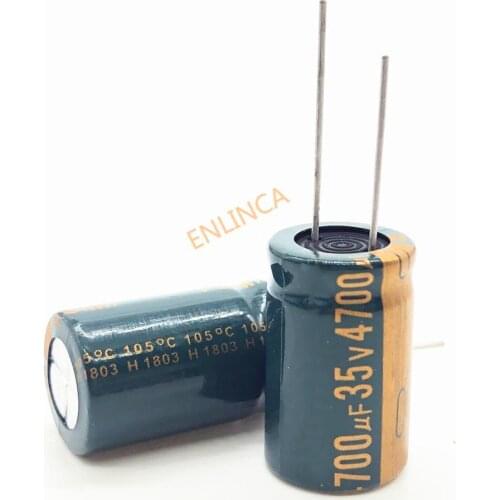 20pcs/lot 35V 4700UF high frequency low impedance aluminum electrolytic capacitor 4700uf 35v 16*25 20