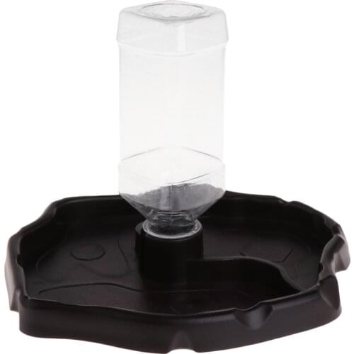 New Reptile Feeder 2 in 1 Automatic Water Food Feeding Plate Lizard Turtle Dispenser