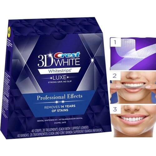 3D White Teeth Whitestrips Luxe Professional Effect 5/40 Treatments Original Oral Hygiene Tooth Teeth Whitening Strips NEW 2020
