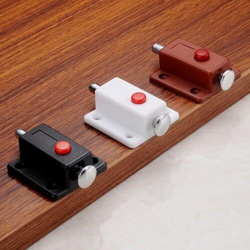 4Pcs/set Spring latch Cabinet door plastic spring latch Automatic button Bolt wooden doors Bolt furniture hardware accessories