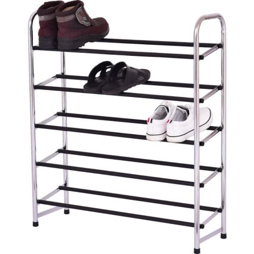 Giantex 5-Tier Mobile Shoe Rack Tower Living Room Storage Shelf Shoes Holder Organizer Modern Home Furniture HW55252