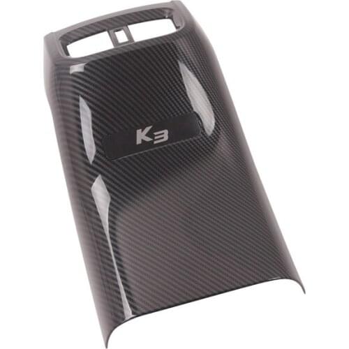 ABS Black Carbon Fiber Rear Exhaust Outlet Decorative Frame for 2019 Kia Cerato