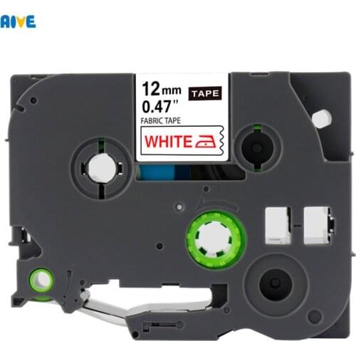 Aive Fabric Iron-on Label TZe-FA3 tze-FA3r for Brother 12mm*3m blue on white label tape TZ-FA1 for Brother P-touch printer E100B